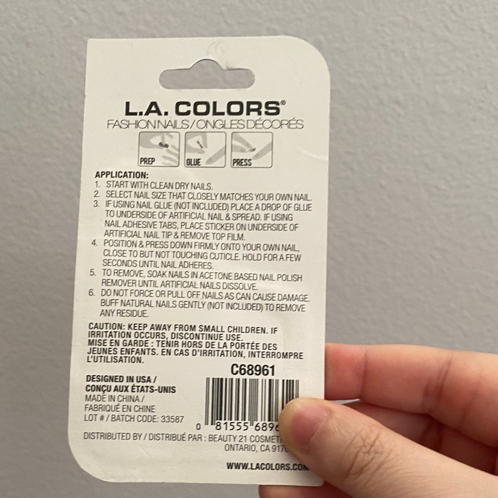 L.A. Colors Matte & Gloss Pink Nail Tips - Picture 2 of 4